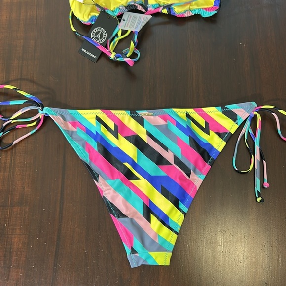 RELLECIGA Women's Cheeky Bikini Bottom Push up Triangle Bikini Swimsuit Neon - Picture 11 of 15